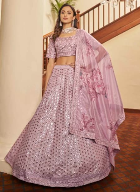 Dusty Pink Colour BRIDESMAID Vol 14 New Latest Designer Party Wear Silk Lehenga Choli Collection 1923